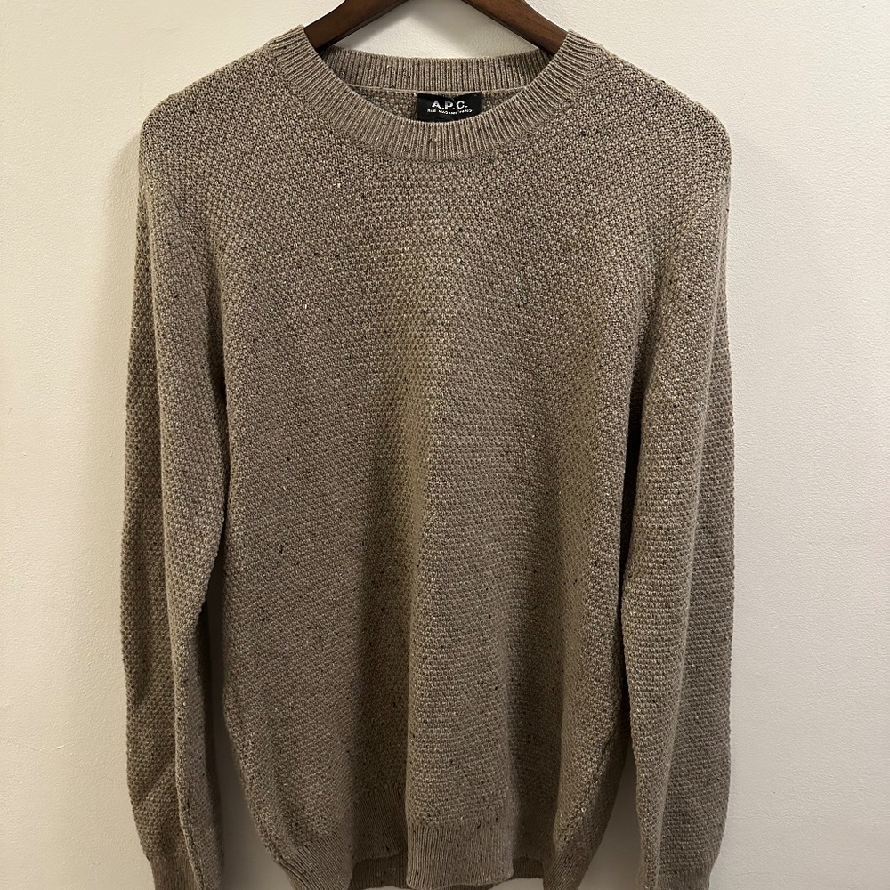 A.P.C. Wool Sweater - Size M - Medium - Mushroom
